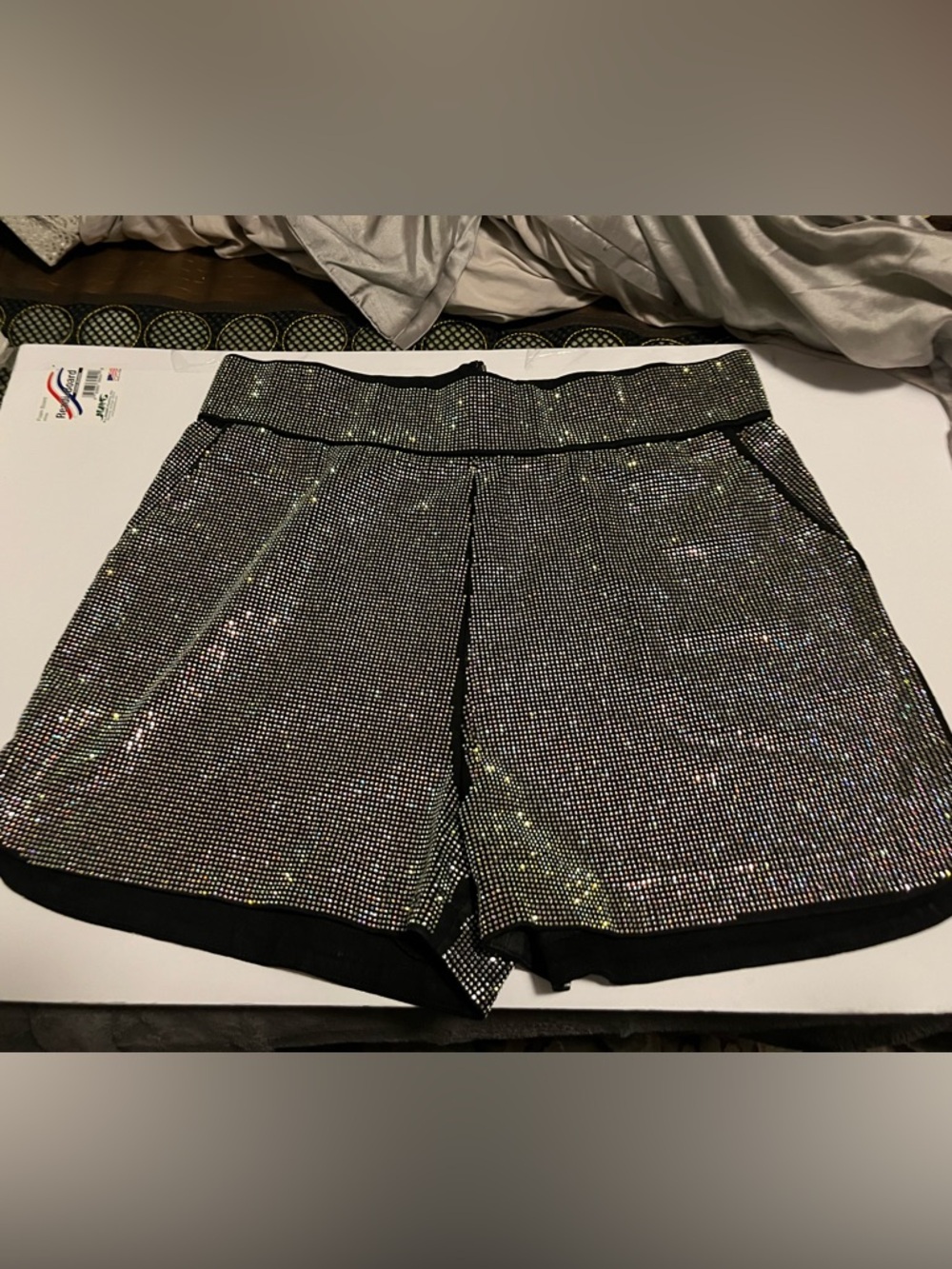 Akira pop star fully rhinestoned shorts